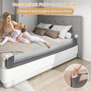 HONEY JOY Bed Rail for Toddlers, Extra Long, Foldable Portable Swing Down Safety Bed Guard Rail, Toddler Bed Rails for Crib, King Queen Full Twin Size Bed Mattress (Light Gray, 2 Pack, 71 Inch) by TinyTreasures Baby Boutique