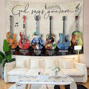 yowecso Musical Guitar Tapestry Rock Guitar Tapestry Wall Hanging for Bedroom Cool Rock Music Tapestries Aesthetic Wall Decor for Home Dorm Living Room 50"x60" by CozyNest Decor