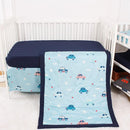 CaSaJa Baby 3-Piece Crib Bedding Set for Boys Girls, Including Soft Quilted Comforter(Blanket), Fitted Crib Sheet and Skirt, Soft Nursery Bedding Set Made of Silky Comfy Materials, Love Cars by TinyTreasures Baby Boutique