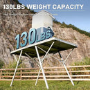 EVER ADVANCED Large Camping Table for 4-6 Person, Portable Folding Aluminum Table with Carrying Handle, Suitable for BBQ, Picnic, Camping and Indoor Use, Support up to 130LBS, Silver by GreenHaven Gardens
