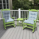 LVTXIII Outdoor Adirondack Chair Cushions, L42 x W21 x H4 Patio Tufted Low Back Cushions, Seasonal Replacement Rocking Chair Cushion for Home Garden Furnitue, Set of 2, Pebble Blue by GreenHaven Gardens
