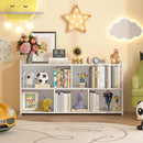 Book Shelf Set of 2, 5 Cubes Storage Organizer, Open Shelf Wooden Bookcase, Freestanding White Bookshelf Cube Shelf for Bedroom, Living Room, Home Office by CozyNest Decor