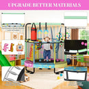 LAMERGE 55" 7-in-1 Round Trampoline for Kids Boys & Girls Ages 1-8, Indoor & Outdoor Trampoline for Fun, Adjustable Height Handrail ＆ Enclosed Safety Net ＆ Durable Designs for Toddlers Children by TinyTreasures Baby Boutique