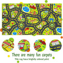 Car Rug for Kids 2.6x5 Feet - City Road Track Rug, Educational Car Floor Mats for Kid Room Playroom Games Room by TinyTreasures Baby Boutique