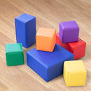 Toddler Building Blocks, Foam Blocks, Assorted, 7-Piece by TinyTreasures Baby Boutique