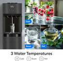 Brio Self Cleaning Bottom Loading Water Cooler Water Dispenser – Black Stainless Steel - 3 Temperature Settings - Hot, Room & Cold Water by CozyNest Decor