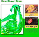 Decorative Solar Lights Outdoor Solar Bird Stake Lights Hand Blown Glass Decorative Garden Pathway Lights Outdoor Waterproof Glass Stakes (Green) by GreenHaven Gardens