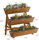 3-Tiers Wooden Raised Garden Bed,Wood Planter Box for Vegetable,Flower Rack,Flower Pot Stands,Indoor Outdoor Gardening Planting Beds (Brown, Large) by GreenHaven Gardens
