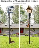Bird Feeder Pole with Squirrel Baffle - 104 Inch Bird House Pole for Outdoors Heavy Duty, Squirrel Proof Baffle with Stainless Steel Spring for Better Defense, Slip-Fit Connection by GreenHaven Gardens