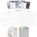 Fashion Angels Fashion & Accessory Design Sketch Set, Includes Sketch Pad with Stickers & Markers, Ultimate Fashion Design Sketch Book for Girls by TinyTreasures Baby Boutique