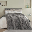 GONAAP Fuzzy Faux Fur Throw Blanket Queen Size Light Grey Super Soft Cozy Plush Fuzzy Shaggy Blanket for Couch Sofa Bed (Light Grey, Queen(90"x90")) by CozyNest Decor