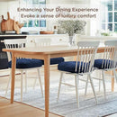 Codi Thick Kitchen Chair Cushions, Chair Pads for Indoor Dining Room 4 Pack - Washable, Non-Slip 3-Layer Seat Cushion with Ties, 16.5"x16.5"x 3.5", Set of 4, Navy by CozyNest Decor