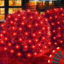 Led Net Lights Christmas Lights Outdoor Red Christmas Net Lighting with 121Led Mini Globe Lights 5ftx5ft, Outdoor Indoor Fairy Mesh Net Lights for Christmas Trees, Bushes, Shrubs Decorations by GreenHaven Gardens