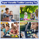 Qizfun Busy Board Book Montessori Toys for 1 2 3 4 Year Old, Boy Birthday Gifts, Educational Sensory Learning Toys for Toddlers 1-3, Car Airplane Travel Activities for Kids Ages 2-4 Year Old by TinyTreasures Baby Boutique