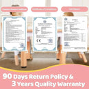 FUNLIO Kids Table and 4 Chairs Set for Ages 3-8, Height Adjustable Toddler Table and Chair Set, Easy to Wipe Arts & Crafts Table, for Classrooms/Daycares/Homes, CPC & CE Approved (5 pcs Set) - Pink by CozyNest Decor