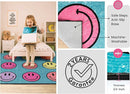 OLEEK Large Classroom Rug Elementary 8x10 - Classroom Rugs for Kids Room - Classroom Carpet Elementary - Kids playroom Rug 8 x 10 - Preschool Rugs for Classroom - Schoolgirl Style Classroom Decor by TinyTreasures Baby Boutique