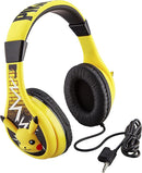 Pokemon Pikachu Wired Kids Headphones, Adjustable, Stereo Sound, 3.5Mm Jack, Tangle-Free, Volume Control, Children's Headband On Ear for School Home, Travel by TinyTreasures Baby Boutique