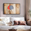 ElephantStock Ping Pong Wall Art - Horizontal Framed Canvas - 1-Piece Living Room Wall Decor - Photography Canvas Print - Brown and Red Decor for Wall - 31" X 21" by CozyNest Decor