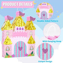 WERNNSAI Princess Castle Piñata - Princess Birthday Party Decorations Pink Princess Piñata with Blindfold and Bat for Birthday Girls Family Game Princess Theme Birthday Party Supplies 16.4” x 12.4” by TinyTreasures Baby Boutique