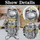nezababy Knight Gnomes Guard Garden Statue Decoration Medieval Wee Crusader Battle Swordsman Fighting Outdoor Figurines Lawn Decor Resin (B) by GreenHaven Gardens