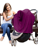 Byrd & Blume Maternity Nursing Cover Breathable Lightweight Breastfeeding Cover Wrap Shawl Scarf Poncho Full 360 (Aubergine, One size) by TinyTreasures Baby Boutique