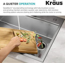 KRAUS WasteGuard 1 HP Ultra-Quiet Garbage Disposal with Quick Connect, Kitchen Sink Drain Cover, Power Cord and Flange Included, KWD100-100MBL by CozyNest Decor