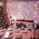 JMEXSUSS 300LED Red and White Christmas Curtain Lights with Remote, 9.8x9.8ft Christmas String Lights Plug in, 8 Modes Twinkle Hanging Fairy Lights for Bedroom Window Wall Porch Indoor Outdoor Decor by CozyNest Decor