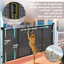 Retractable Baby Gates Dog Gate for Stairs, 100" Wide Retractable Gate Mesh Pet Gate, 41" Extra Tall Child Safety Gate with Fiberglass Rods for Stairways, Doorways, Hallways, Indoor/Outdoor by TinyTreasures Baby Boutique