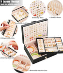 Womens Earring Jewelry Box for Girls Jewelry Earring Organizer Box Earring Holder Organizer for Girls Jewelry Organizer Earring Boxes for Women Girls Stud Earring Organizer Jewelry Box Black by TinyTreasures Baby Boutique