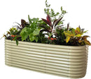 Vego garden 32" Extra Tall Raised Garden Bed Kits, 10 in 1 Modular Raised Planter Box for Vegetables Flowers Fruits Oval Metal Raised Garden Bed- Pearl White by CozyNest Decor