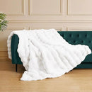 White Furry Blanket King Size Soft Faux Fur Throw Fuzzy Bunny Fur Blanket for Bed Cozy 90x108 Fluffy Blankets King for Bedroom Living Room Home Decor Gifts 1000 GSM by CozyNest Decor