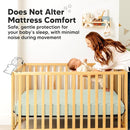 Waterproof Crib Mattress Protector Cover Fitted - 2-Pack Quiet Baby Crib Mattress Pad Sheets, 52" x 28" Soft Quilted Cotton Baby Sheet, Machine Washable, Easy Fit, Durable (Aloe/Quin) by TinyTreasures Baby Boutique