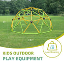 Climbing Dome, 10FT Jungle Gym with Swing for Kids 3 to 10 Outdoor Play Equipment, Supports 800lbs Toddler Play Set, Anti-Rust & Easy Assembly, Gift for Boys Girls (Yellow & Green) by TinyTreasures Baby Boutique