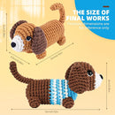 MOREJMTT Crochet Kit for Beginners, Learn to Crochet, Include Easy Knitting Soft Yarn, Step-by-Step Video Tutorial, Hook, Holiday Birthday Gift for Adults and Kids(Sausage Dog) by TinyTreasures Baby Boutique