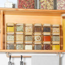 ComSaf 12Pcs Glass Spice Jars with Bamboo Lid, 4oz Airtight Square Spice Containers with 275 Black Lables, Empty Seasoning Jars for Spice Salt Sugar by CozyNest Decor