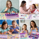 Friendship Bracelet Making Kit with Storage Box,DIY String Bracelet Arts and Craft for Girls Aged 8-12,Kids' Travel Activity Toy Set,Easter Birthday Gifts for Ages 6 7 8 9 10 11 12 Year Old Purple by TinyTreasures Baby Boutique