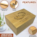 Wedding Memory Box for Keepsakes - Personalized Newly Named Box for Couple, Bride & Broom Gift, Bamboo Wood Custom Wedding Gift Unique, Wooden Gift Anniversary, Engagement Time Capsule, 11x8x4.75 in by TinyTreasures Baby Boutique
