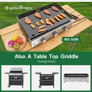 Captiva Designs 27 in Flat Top Griddle Grill with Ceramic Coated Cast Iron Pan, 3-Burner Propane Gas Griddle Grill, 33,000 BTU Output Flattop Grills for Outdoor Barbecue, Cooking and Party by GreenHaven Gardens