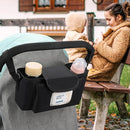 Accmor Universal Stroller Organizer with Insulated Cup Holder and Shoulder Strap, Stroller Caddy Bag Stroller Cup Holder Attachment for Uppababy, Baby Jogger, Britax Strollers, Black by TinyTreasures Baby Boutique