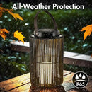Solar Lanterns for Outdoor Waterproof, ZBLUXBZ Outdoor Table Lamp for Outside Hanging Solar Lights, LED Garden Cordless Lights Perfect for Patio and Pathway Lighting (11-inch Height, Black) by GreenHaven Gardens