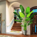7.2ft Artificial Silk Bird of Paradise Palm Tree (85in) with 17 Trunks Faux Tree and Plastic Nursery Pot, Fake Plant for Office House Farmhouse Living Room Home Decor (Indoor/Outdoor) by CozyNest Decor