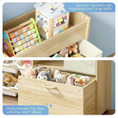 Toy Storage Organizer for Kids, 9-Bin Toy Organizer with 2-Drawers,Movable Toy Chest and Top Rack, Multifunctional Kids Bookshelf and Toy Storage for Living Room, Playroom, Nursery, White by CozyNest Decor