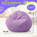 Bean Bag Chairs Teardrop Bean Bag Chair Beanbag Chair with Memory Foam Filled Machine Washable Cover for Living Room, Bedroom (Small,Purple) by TinyTreasures Baby Boutique