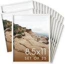 Haus and Hues 8.5x11 White Oak Wood Picture Frames Set of 25 - Premium Bulk Picture Frames 8.5x11 Bundle - Elegant Gallery Wall Frame Set for Posters, Art Display - Ideal for Wall Decor in Home & by CozyNest Decor