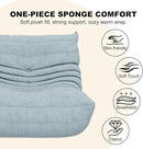 Bean Bag Chair for Adults, Bean Bag Sofa - Adult Size with Soft Waterproof Fabric for Living Room, Apartments, Reading Corner, Gaming, and Movie Venue (Mist Blue) by CozyNest Decor