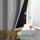 NICETOWN Sliding Door Curtains 96 inches Long for Living Room - Grommet Privacy 100% Blackout Drapery Thermal Insulated Curtains for Bedroom, 1 Pair, 52W x 96L, Silver Grey by TinyTreasures Baby Boutique