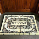 Door Mat Welcome Mat, Heavy Duty Door Mat 23.6 x 35.4 Inch Front Door Mat Rug Doormat for Outdoor Entrance Home Non-Slip Rubber Rug for Front Door, Outside, Entryway, Patio (Yellow Welcome) by CozyNest Decor