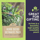 Organic Herb Seeds Variety Pack - 35 Individual Packs - 2025 Season - Basil, Cilantro, Dill, Thyme, Parsley and More! for Indoor & Outdoor Planting (Non-GMO, Certified Organic) by GreenHaven Gardens