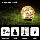 Solar Globe Lights Outdoor Waterproof - Cracked Glass Ball Lights for Garden, Patio, Yard, Lawn and Backyard Decor - Solar Orbs for Outside Decorations by CozyNest Decor