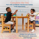 ECR4Kids Three Rung Ladderback Chair with Storage, 12in Seat Height, Classroom Seating, Honey, 2-Pack by CozyNest Decor